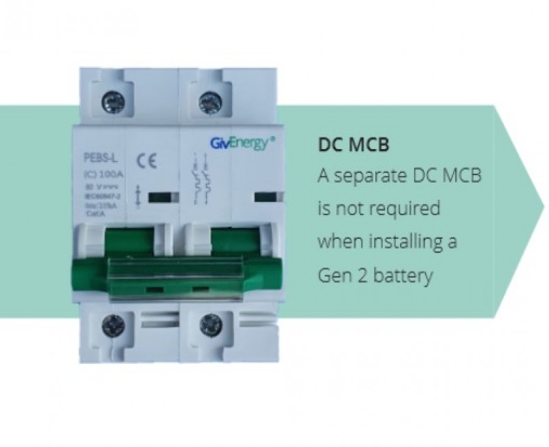 GivEnergy DCMCB100A Battery Isolator 100A DC MCB